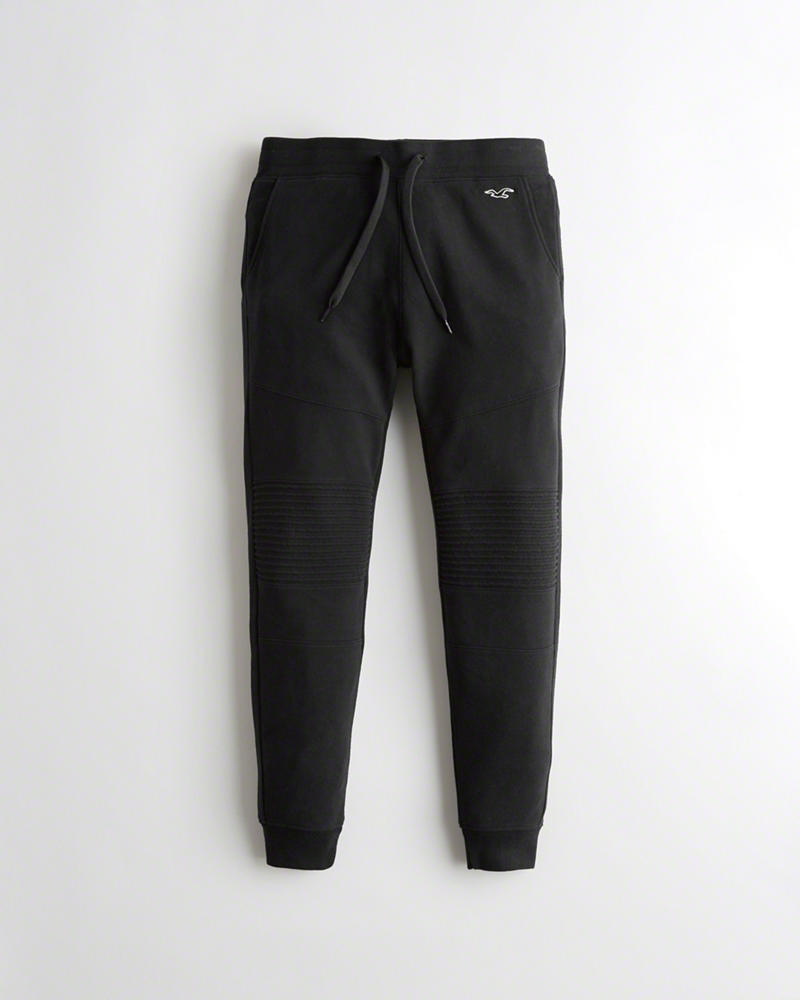 Pantaloni Sportivi Hollister Uomo Moto Fleece Jogger Nere Italia (788XCGVU)